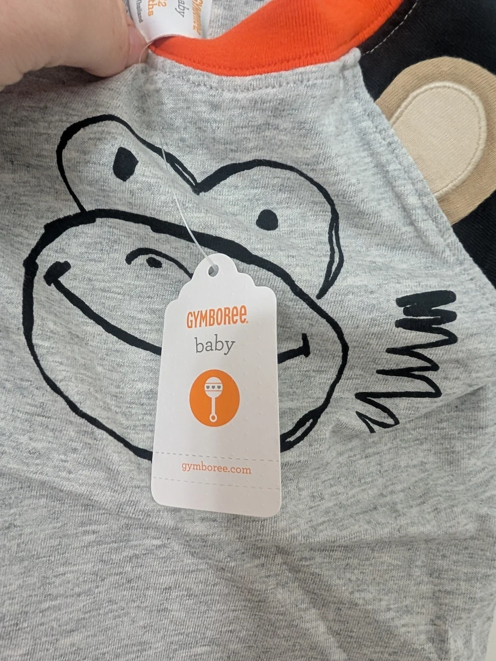 NWT Gymboree Baby Monkey Romper 6-12M 3D Ears Graphic One Piece